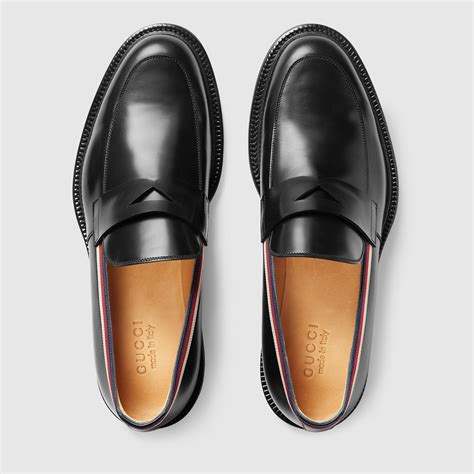 gucci 500 mens shoes moccasins loafers in black leather|gucci loafers at neiman marcus.